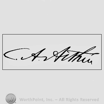 Autograph/signature: Chester Arthur.