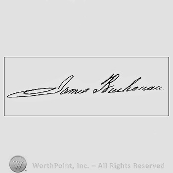 Autograph/signature: James Buchanan.