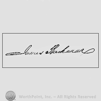 Autograph/signature: James Buchanan.