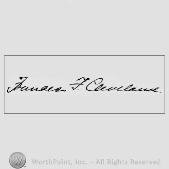 Autograph/signature: Frances Folsom Cleveland.