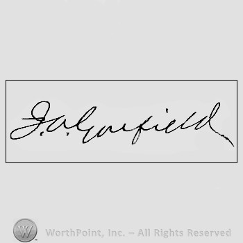 Autograph/signature: James A. Garfield.
