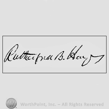 Autograph/signature: Rutherford  B. Hayes.