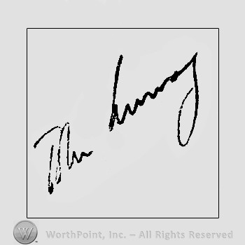 Autograph/signature: John F. Kennedy.