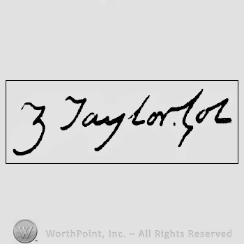 Autograph/signature: Zachary Taylor.