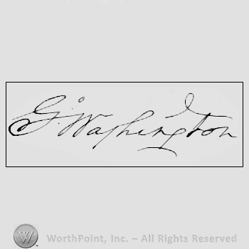Autograph/signature: George Washington.