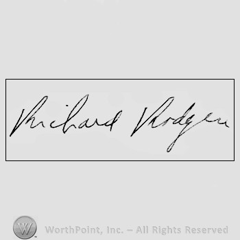 Autograph/signature: Richard Rodgers.