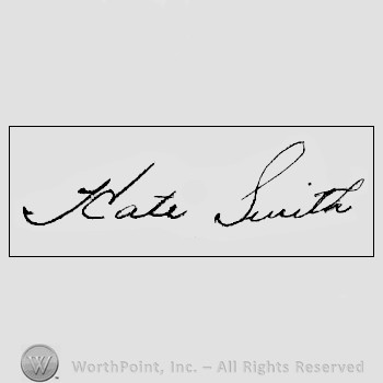 Autograph/signature: Smith Kate.
