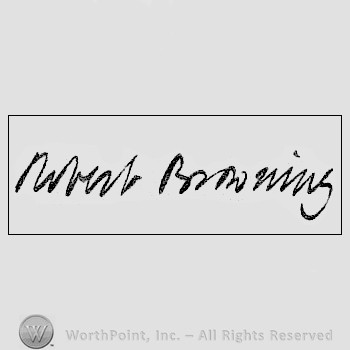 Autograph/signature: Robert Browning.