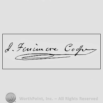 Autograph/signature: James Fenimore Cooper.