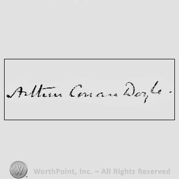 Autograph/signature: Arthur Conan Doyle.