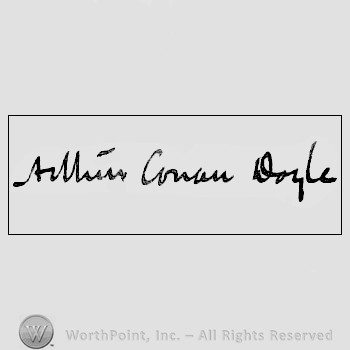 Autograph/signature: Arthur Conan Doyle.