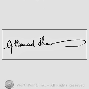 Autograph/signature: George Bernard Shaw.