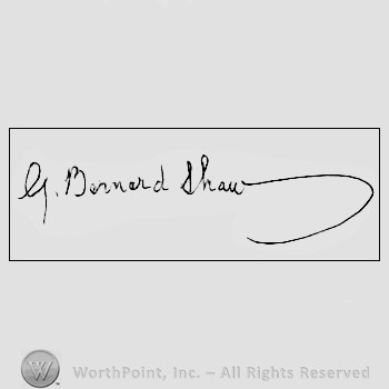 Autograph/signature: George Bernard Shaw.