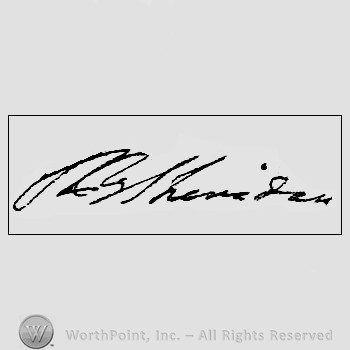 Autograph/signature: Richard Brinsley Sheridan.