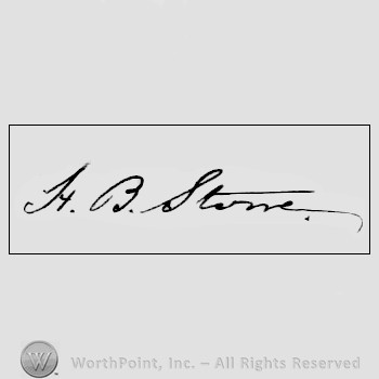 Autograph/signature: Harriet Beecher Stowe.