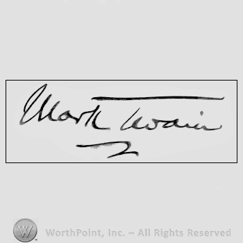 Autograph/signature: MarkTwain.