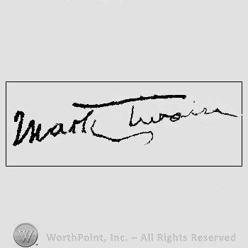 Autograph/signature: MarkTwain.