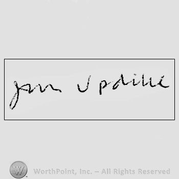 Autograph/signature: John Updike.