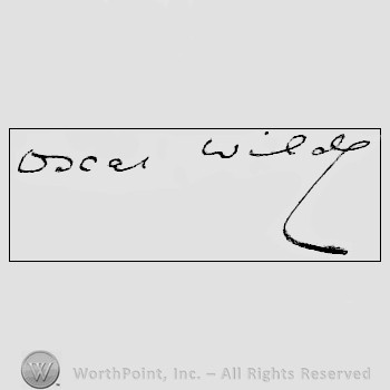 Autograph/signature: Oscar Wilde.
