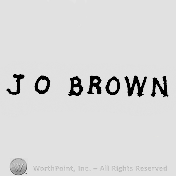 J O Brown written bold