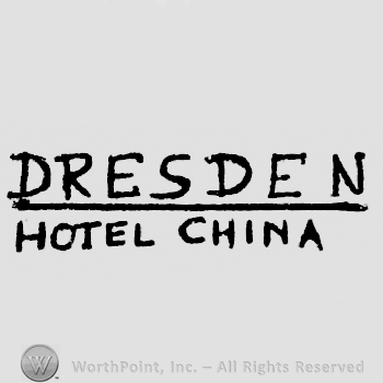 Dresden written above a line and Hotel China  written under.