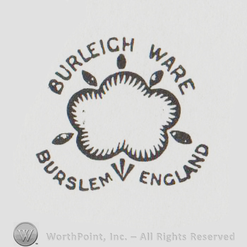 a flower with "burleigh ware burslem england"