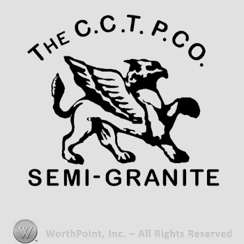 gryphon The C.C.T.P. Co. written above ; SEMI-GRANITE bellow