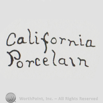 "california porcelain" handwritten