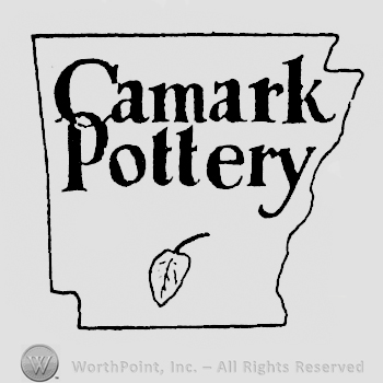 Camark written above Pttery written above a leaf, all in a frame