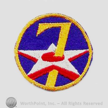 Army Air Forces Shoulder Sleeve Insignia : 7th Air Force.