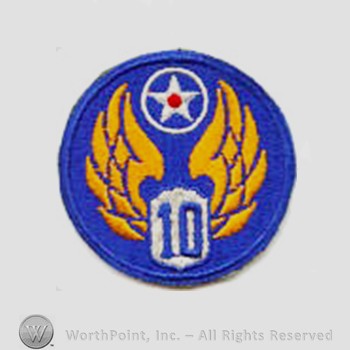 Army Air Forces Shoulder Sleeve Insignia : 10th Air Force.