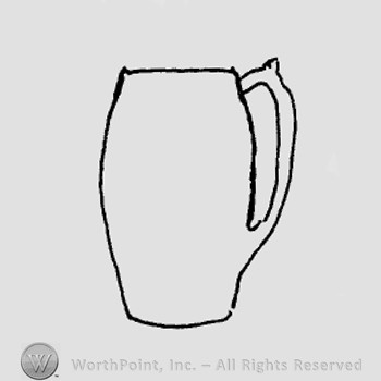 Rookwood Pottery Shape No. 176; gremlins beer mug.