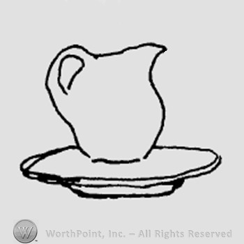 Rookwood Pottery Shape No. 523; syrup pitcher & saucer.