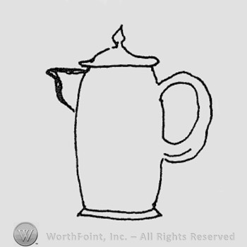 Rookwood Pottery Shape No. 621; chocolate pot.
