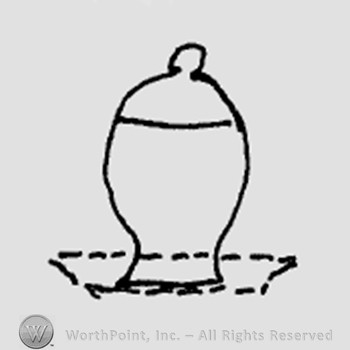 Rookwood Pottery Shape No. 682; egg-shaped inkstand.