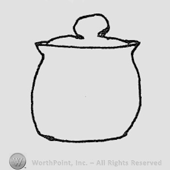 Rookwood Pottery Shape No. 812; tabaco jar.