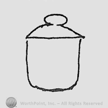 Rookwood Pottery Shape No. 894; cigarette jar.