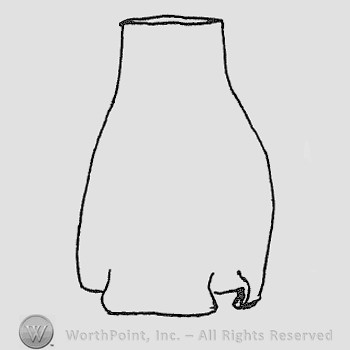 Rookwood Pottery Shape No. 1034; lamp base.