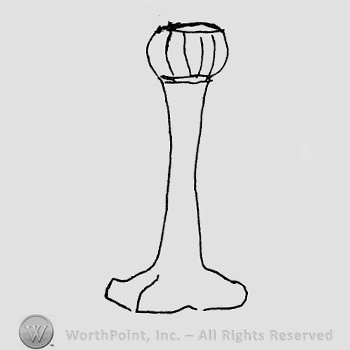 Rookwood Pottery Shape No. 1055; candlestick.
