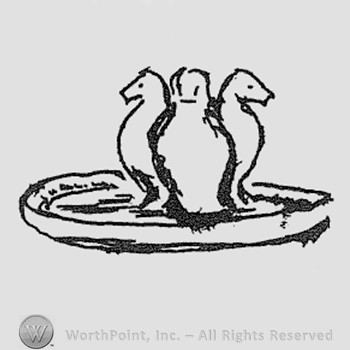 Rookwood Pottery Shape No. 1075; seahorse ashtray.