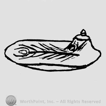 Rookwood Pottery Shape No. 1678; ink tray.