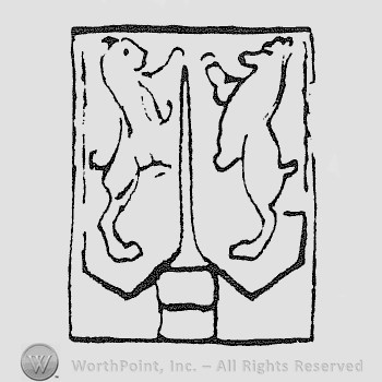 Rookwood Pottery Shape No. 1754; wall match-holder.