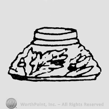 Rookwood Pottery Shape No. 2022; inkwell.