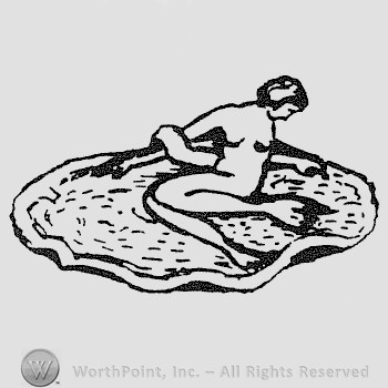 Rookwood Pottery Shape No. 2252; mermaid & shell.