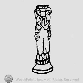 Rookwood Pottery Shape No. 2304; egyptian candle-holder.