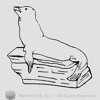 Rookwood Pottery Shape No. 2642; seal bookend.