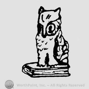 Rookwood Pottery Shape No. 2655; owl bookend.