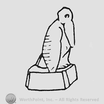 Rookwood Pottery Shape No. 6439; pelican paperweight.