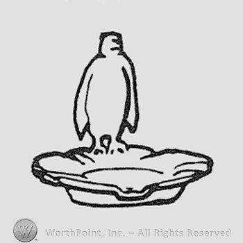 Rookwood Pottery Shape No. 6517; penguin plate.