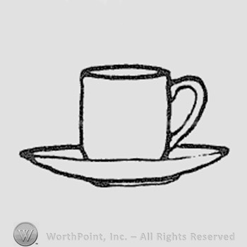 Rookwood Pottery Shape No. 6524; cup and plate.